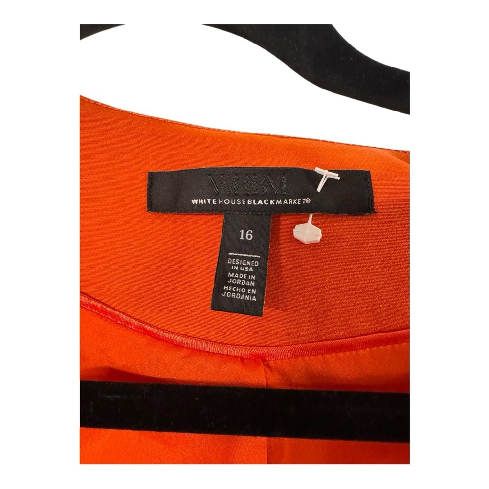 White House Black Market Bold Orange suit size 16 - Picture 10 of 15